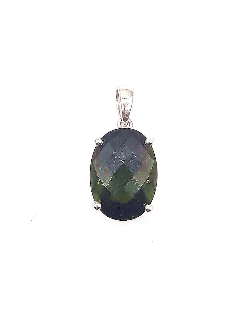 [J078]  [捷克隕石 產地直銷 保證真品] 橢圓10×14mm 捷克隕石項鍊