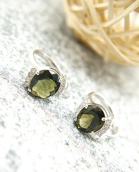 [J039]  [捷克隕石 產地直銷 保證真品] 橢圓鑲鑽10×12mm 捷克隕石戒指