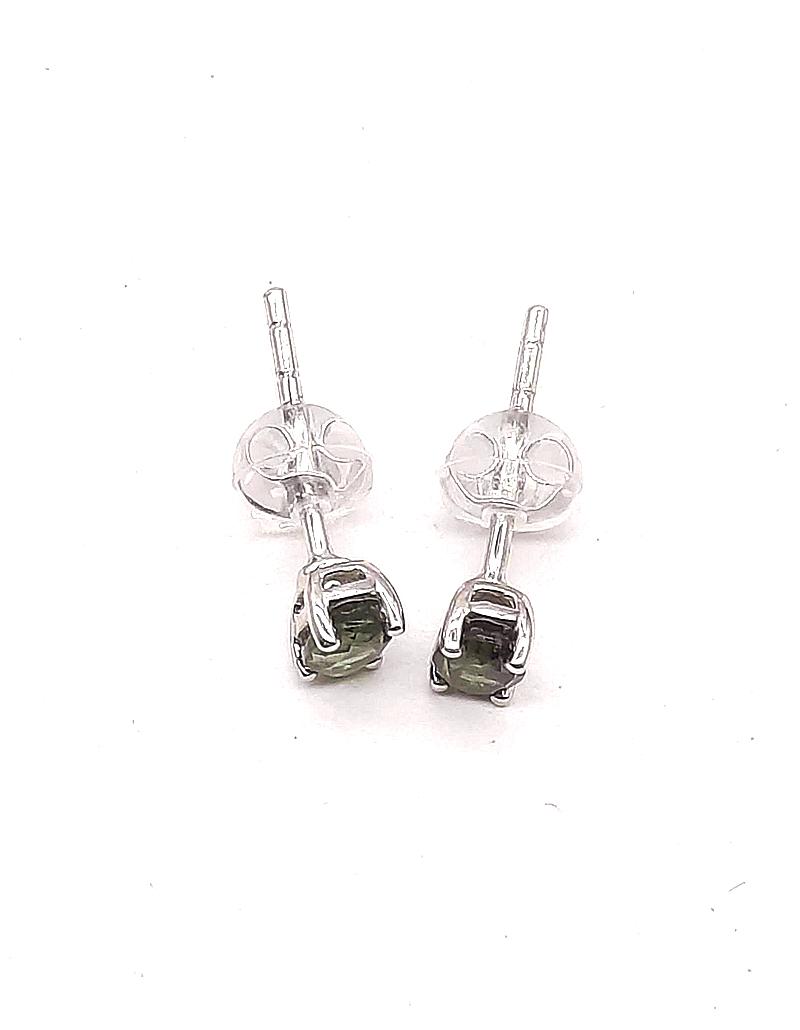 [J086]  [捷克隕石 產地直銷 保證真品] 橢圓3×5mm 捷克隕石耳環