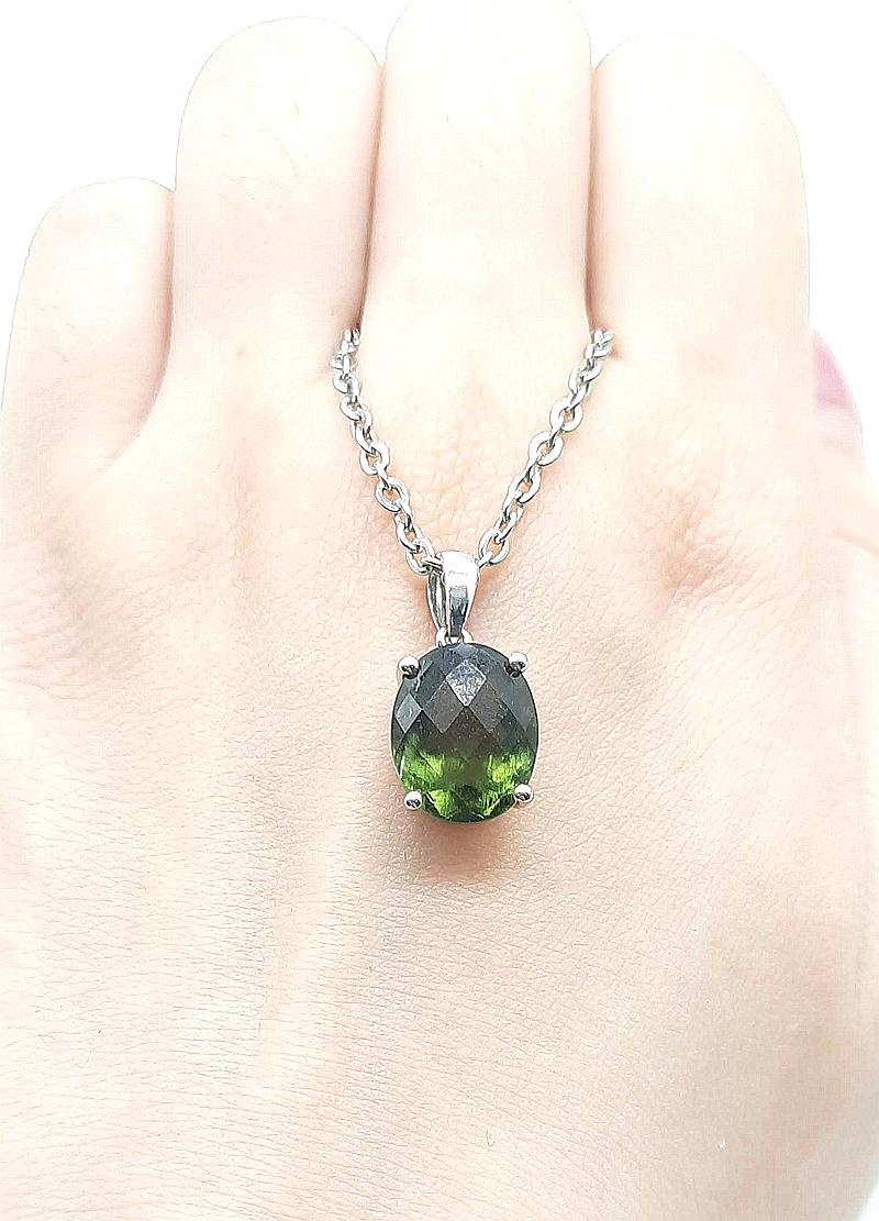 [J080]  [捷克隕石 產地直銷 保證真品] 橢圓9×11mm 捷克隕石項鍊