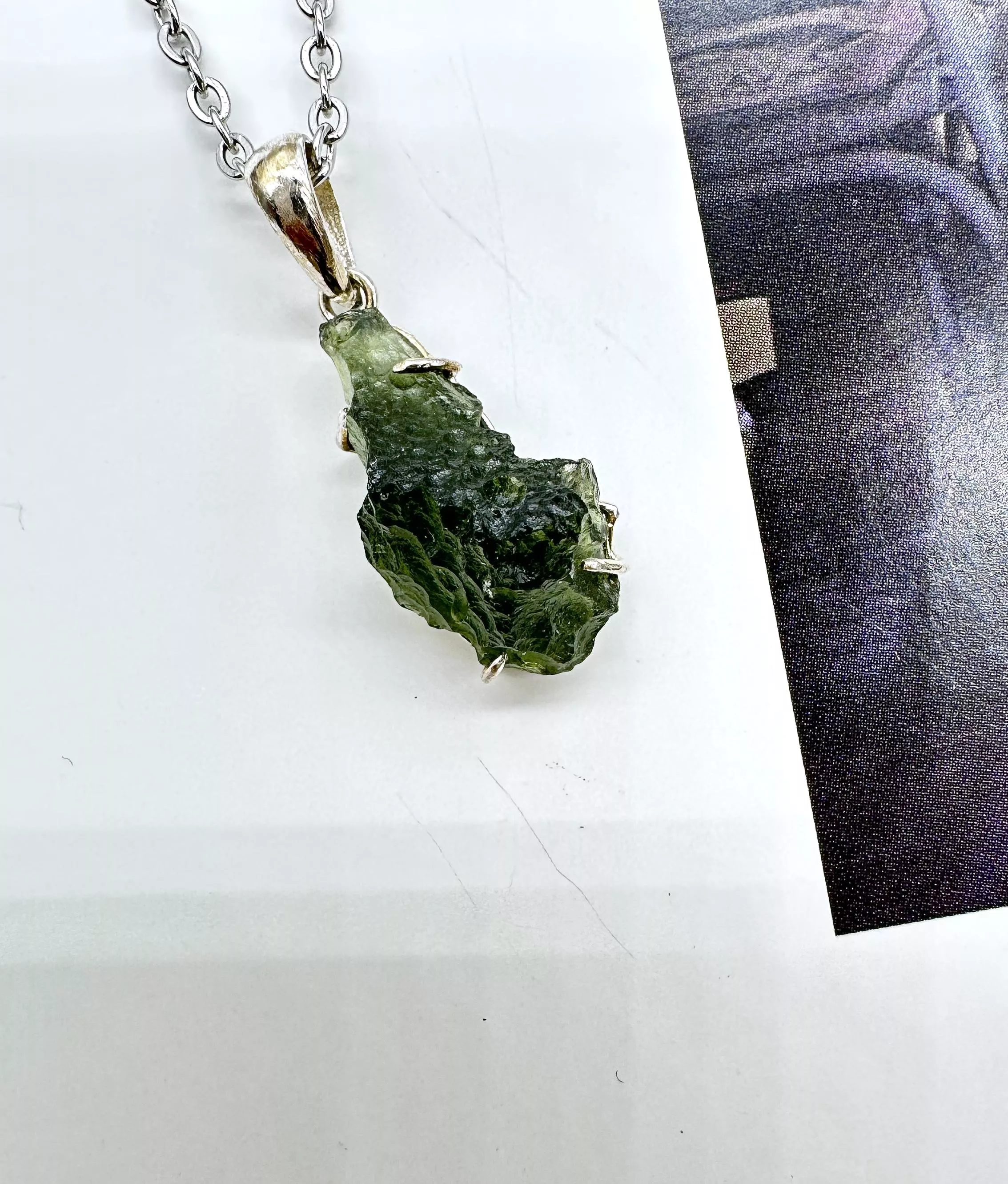 [I286] [捷克隕石 產地直銷] 捷克隕石原礦爪鑲墜 招財 避邪 好運到 100%保證真品