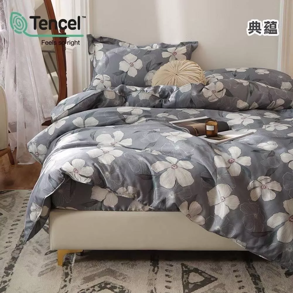 100支天絲印花款四件組(六色選擇)