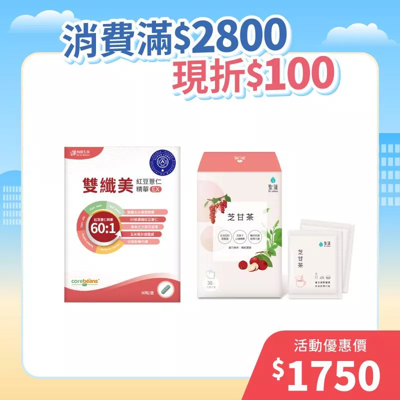 【元旦三重禮】雙纖美1入組+芝甘茶1入組