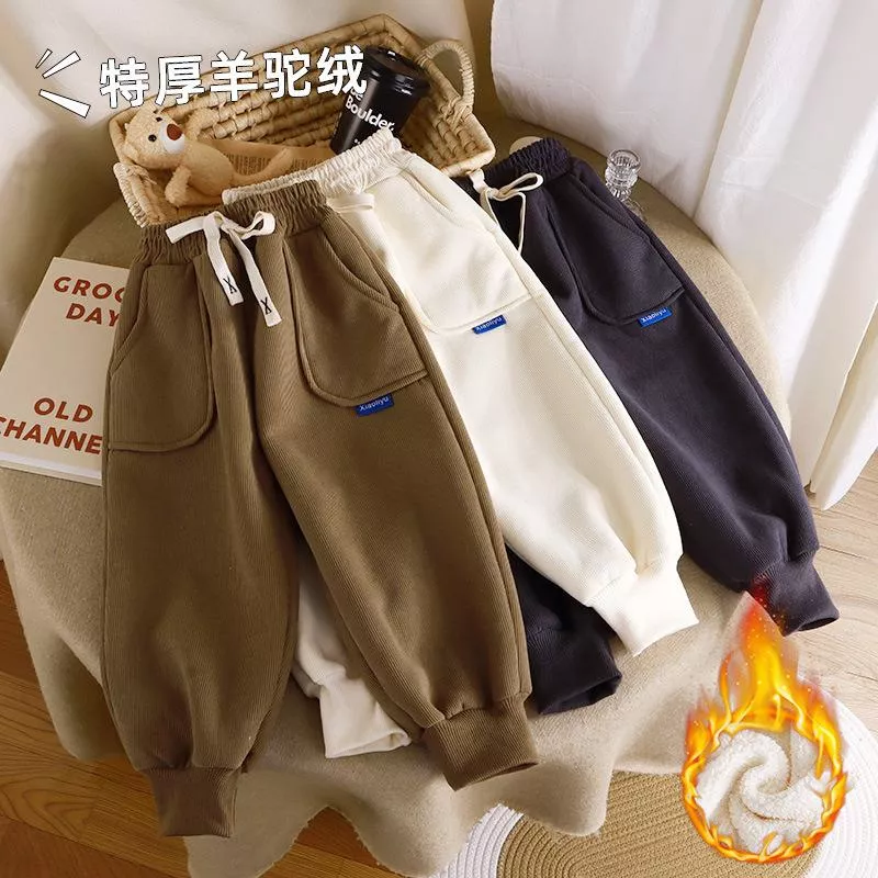 加絨保暖休閒運動長褲