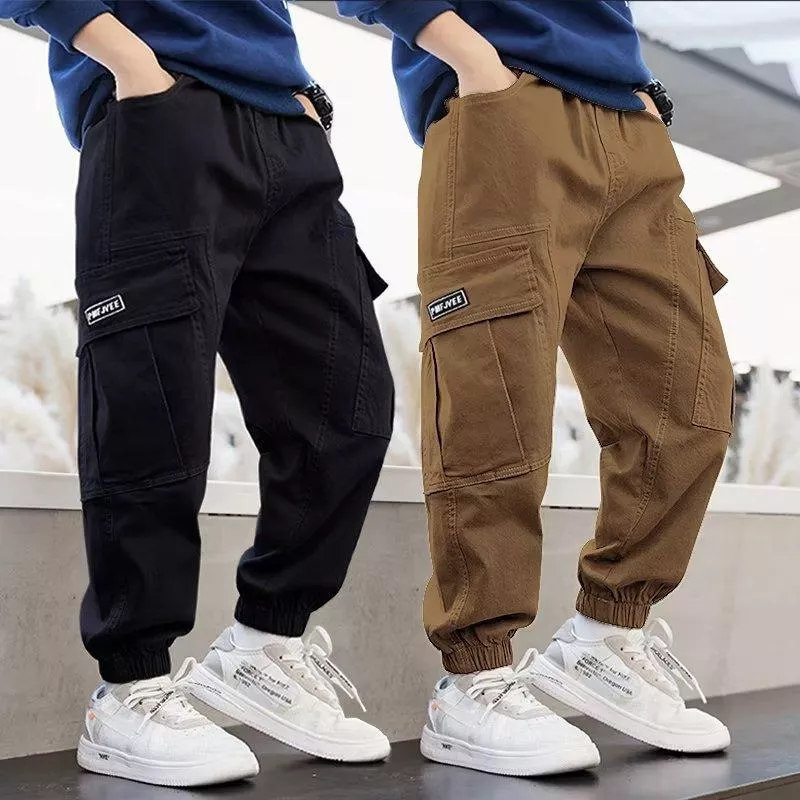 男童工裝休閒長褲