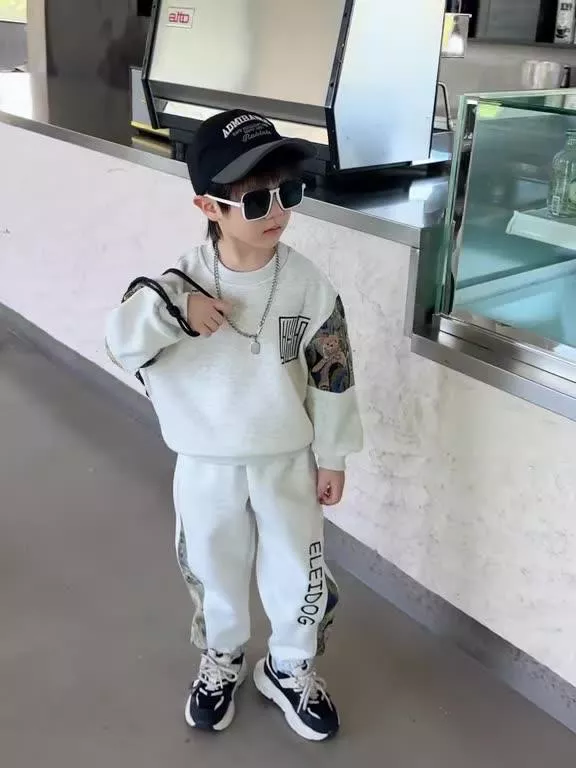 男童酷帥運動服衛衣兩件套春季套裝