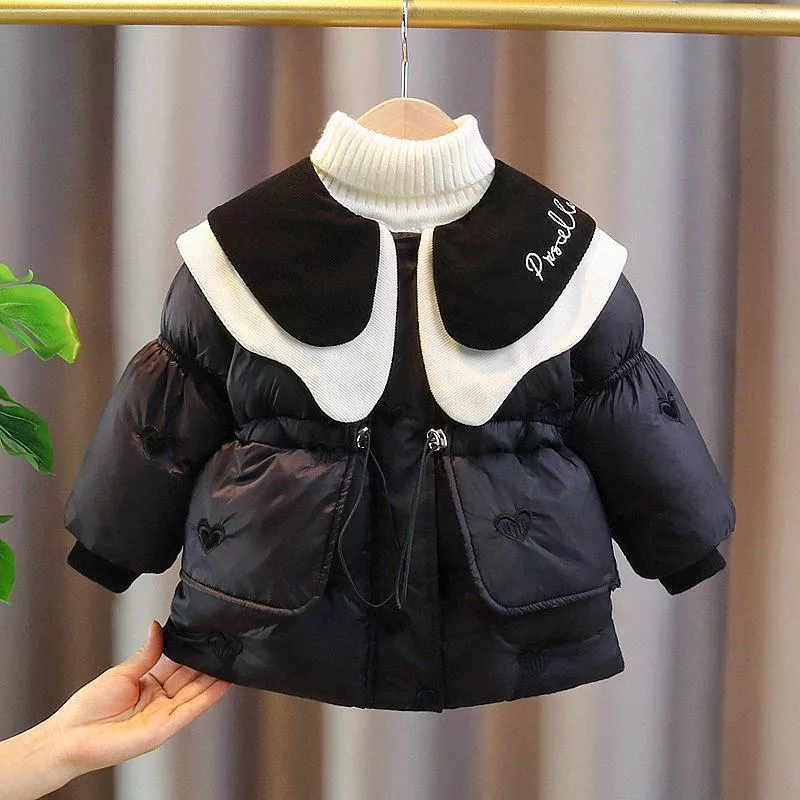 女童加厚保暖棉服外套