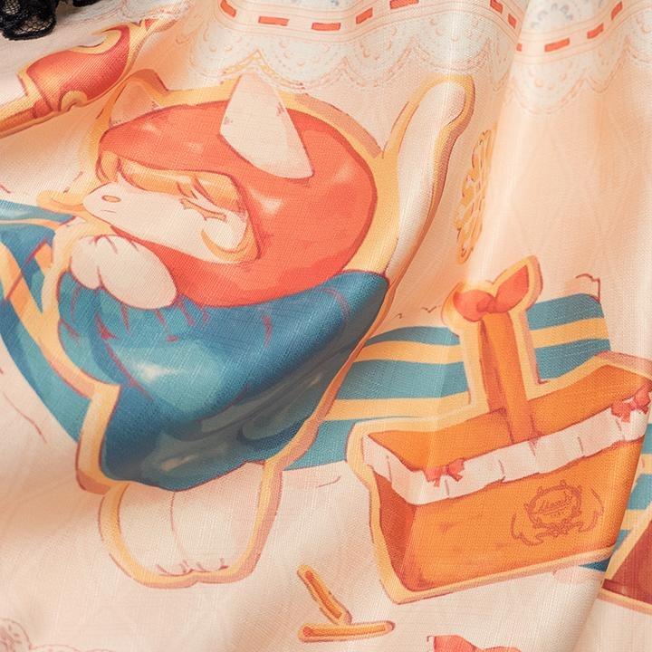 『賣火柴的小女孩』 半身裙 lolita 蘿莉塔 印花裙 SK  #茉紡工作坊