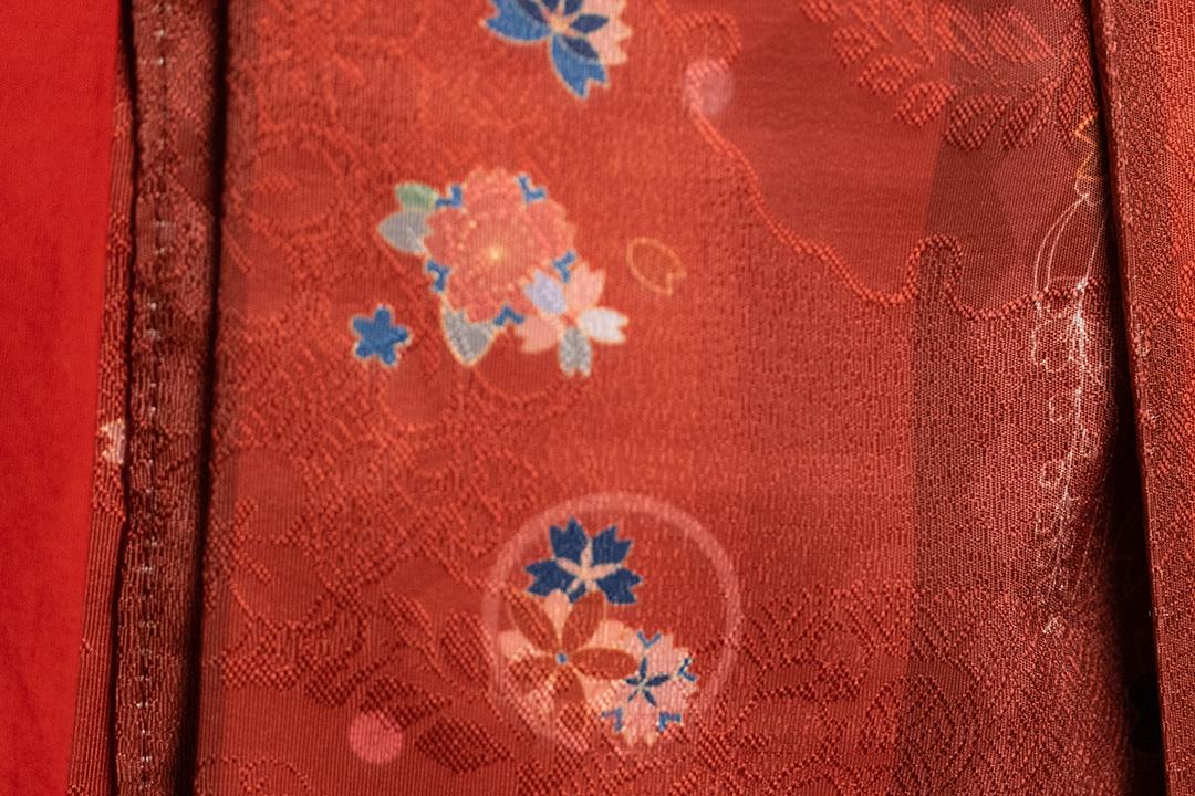 『百摺鯨魚櫻-紅』 一片式半身裙 百褶裙 SK lolita 蘿莉塔 印花裙 #茉紡工作坊