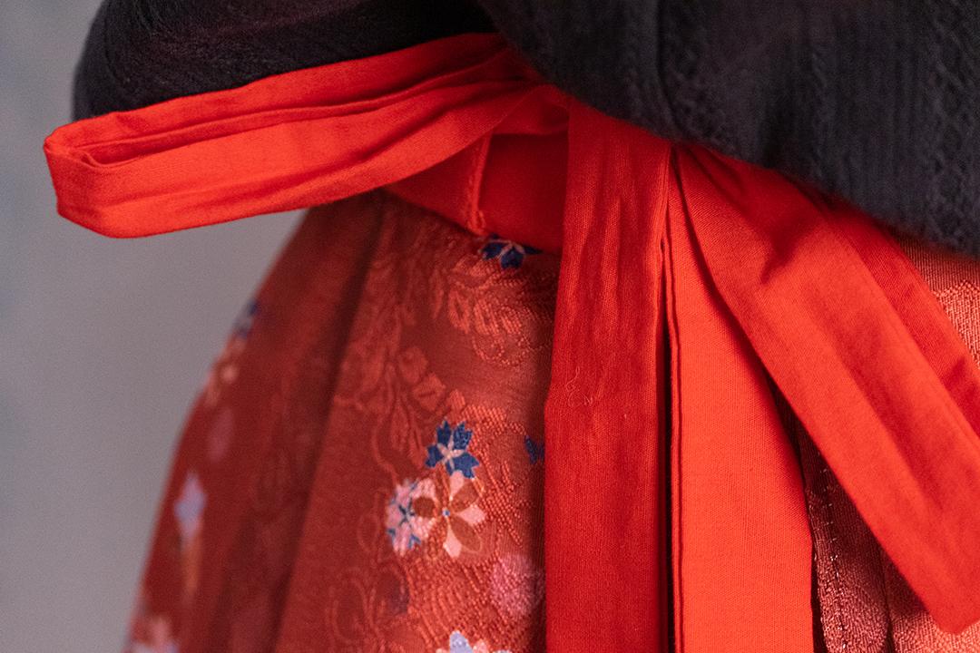 『百摺鯨魚櫻-紅』 一片式半身裙 百褶裙 SK lolita 蘿莉塔 印花裙 #茉紡工作坊