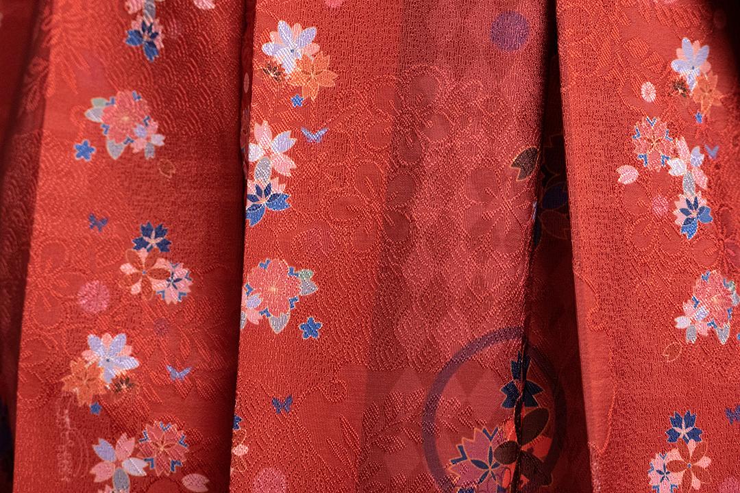 『百摺鯨魚櫻-紅』 一片式半身裙 百褶裙 SK lolita 蘿莉塔 印花裙 #茉紡工作坊