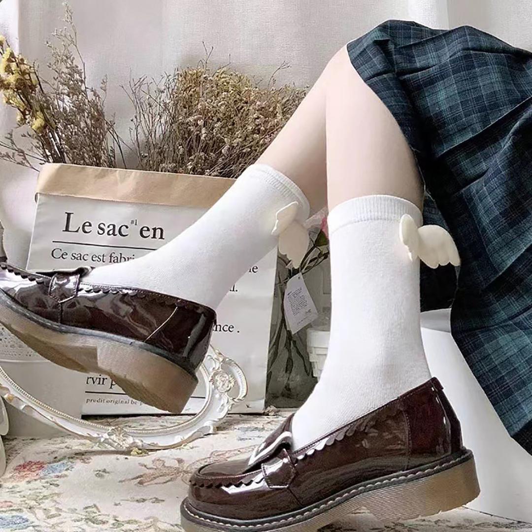 可愛翅膀襪子 短襪 造型襪 #茉紡工作坊