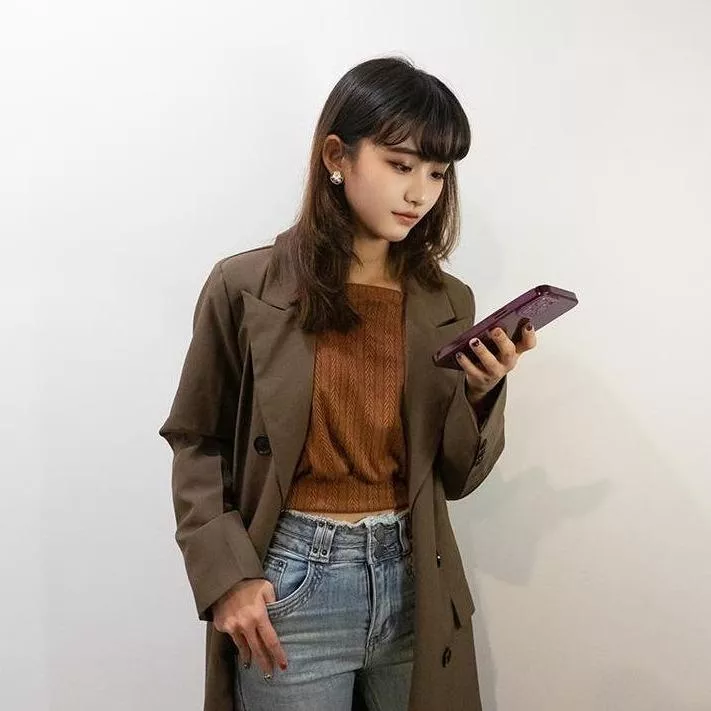帥氣大口袋西裝大衣外套 咖啡 薄外套 長外套 #茉紡工作坊