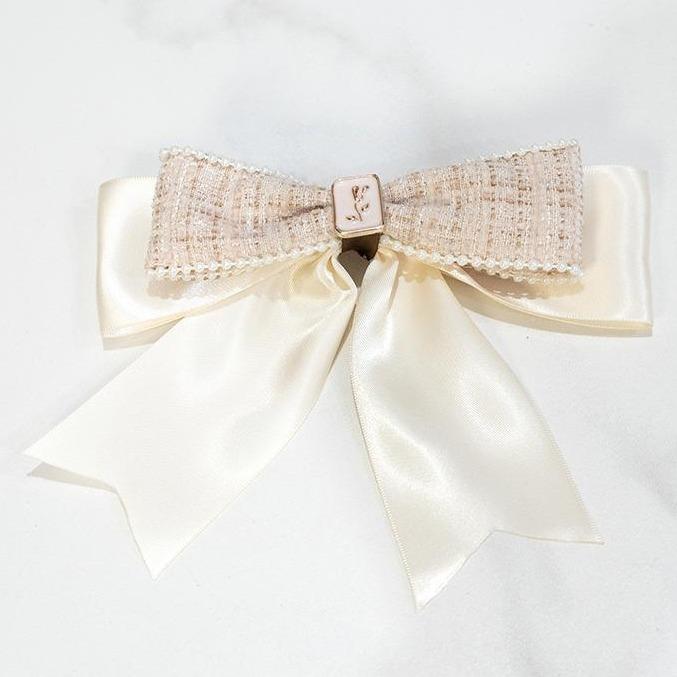 「白金鬱金香」手作髮夾小香風 手作商品 手作髮飾 #茉紡工作坊