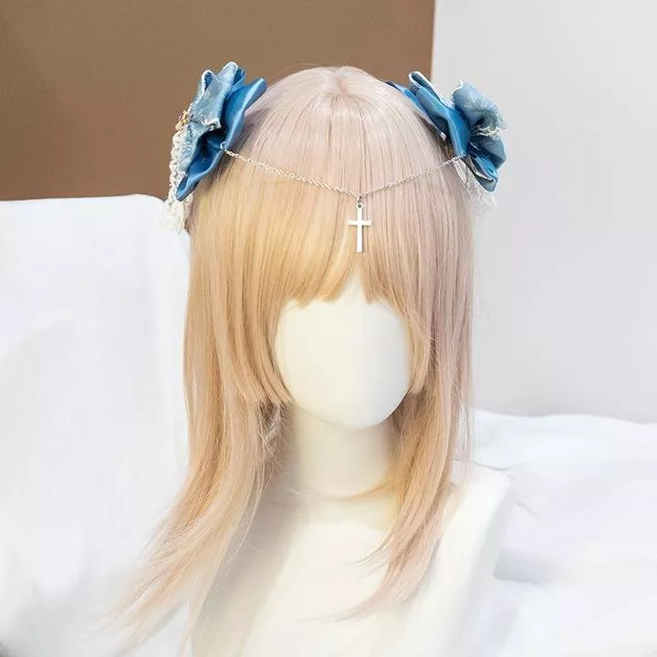 「蝴蝶誓言」水藍 髮夾/對 手作商品 手作髮飾 #茉紡工作坊