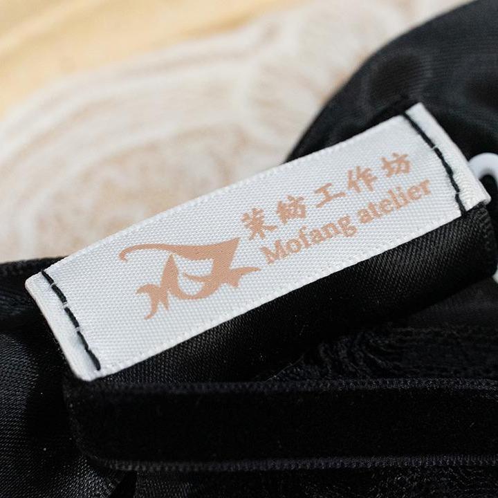 「十字之心-黑」全手縫地雷系領結 手作商品 手作飾品 #茉紡工作坊