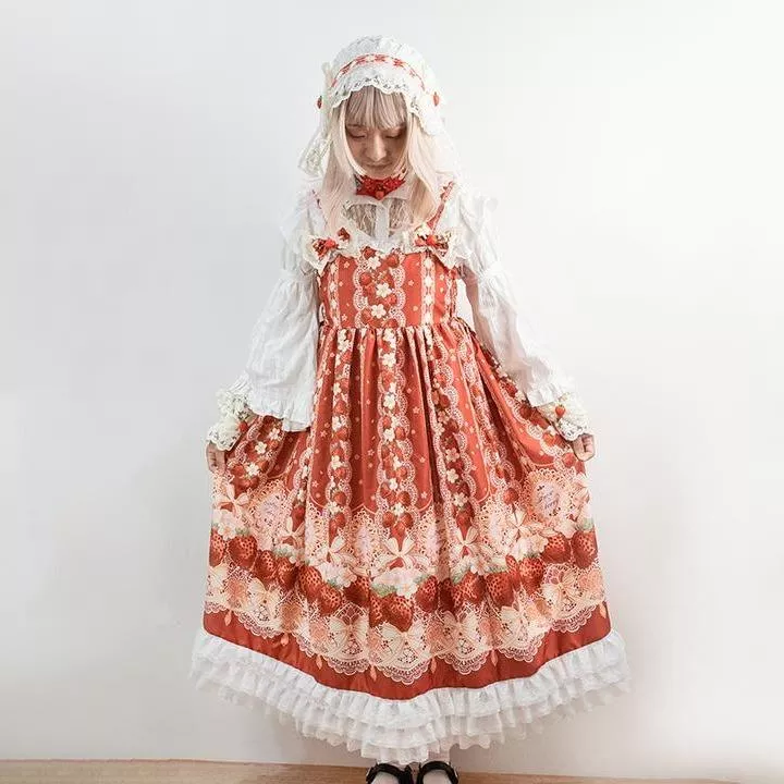 莓戀雙響 紅款 Strawberry Garden JSK｜夏季預購限定款 草莓