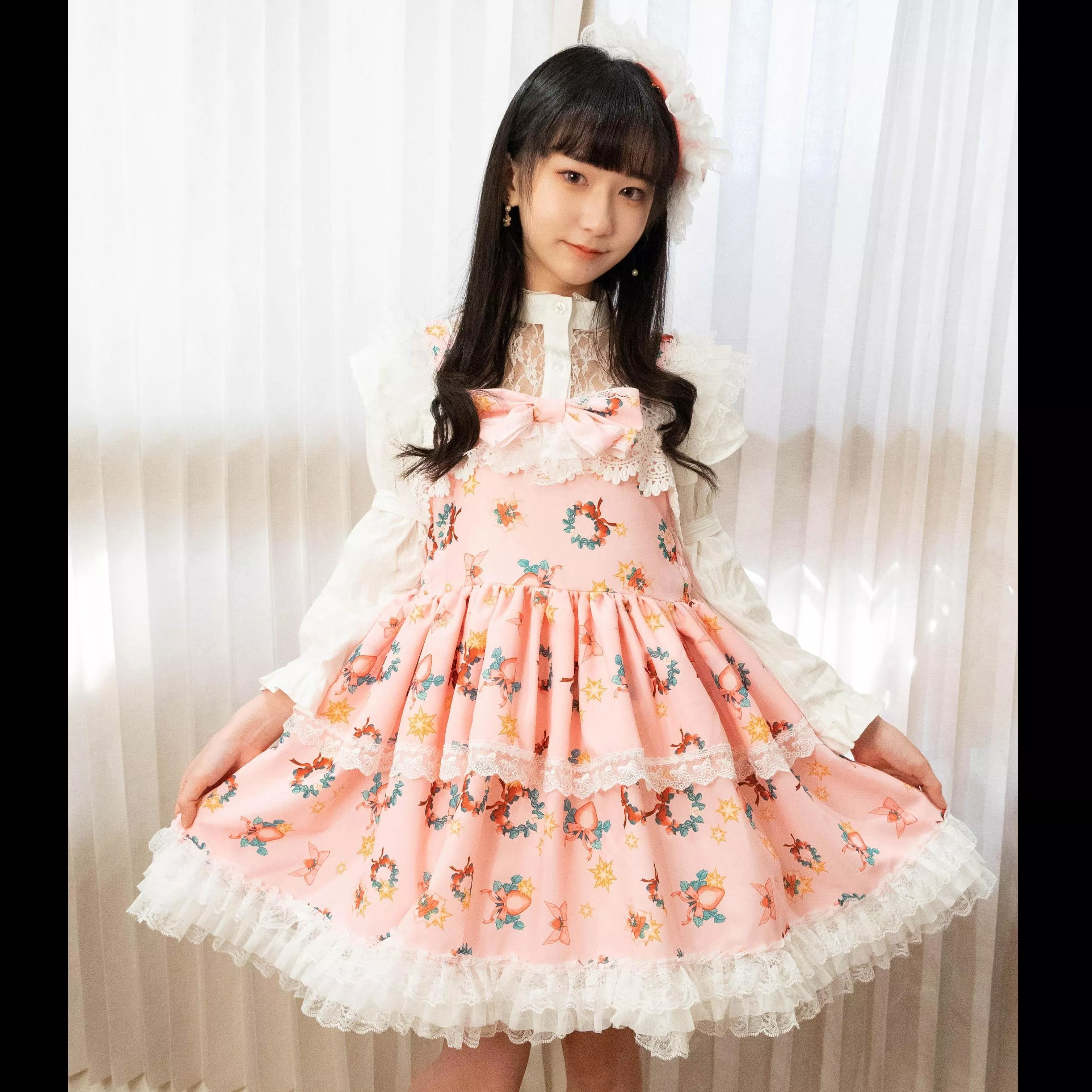 One-Off 系列 蘿莉塔 粉紅聖誕 JSK 套組