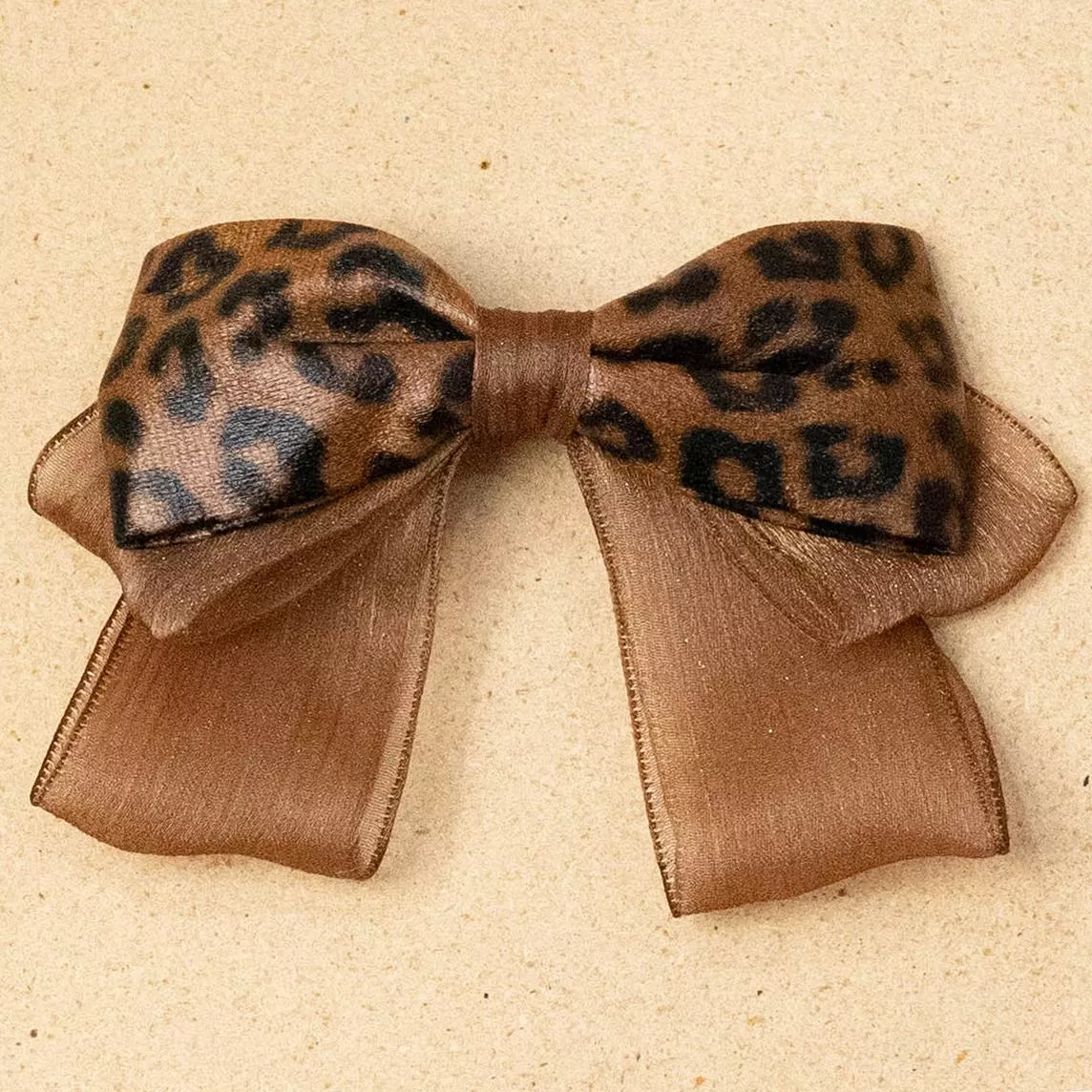 豹紋皮革髮夾｜茉紡 手作飾品