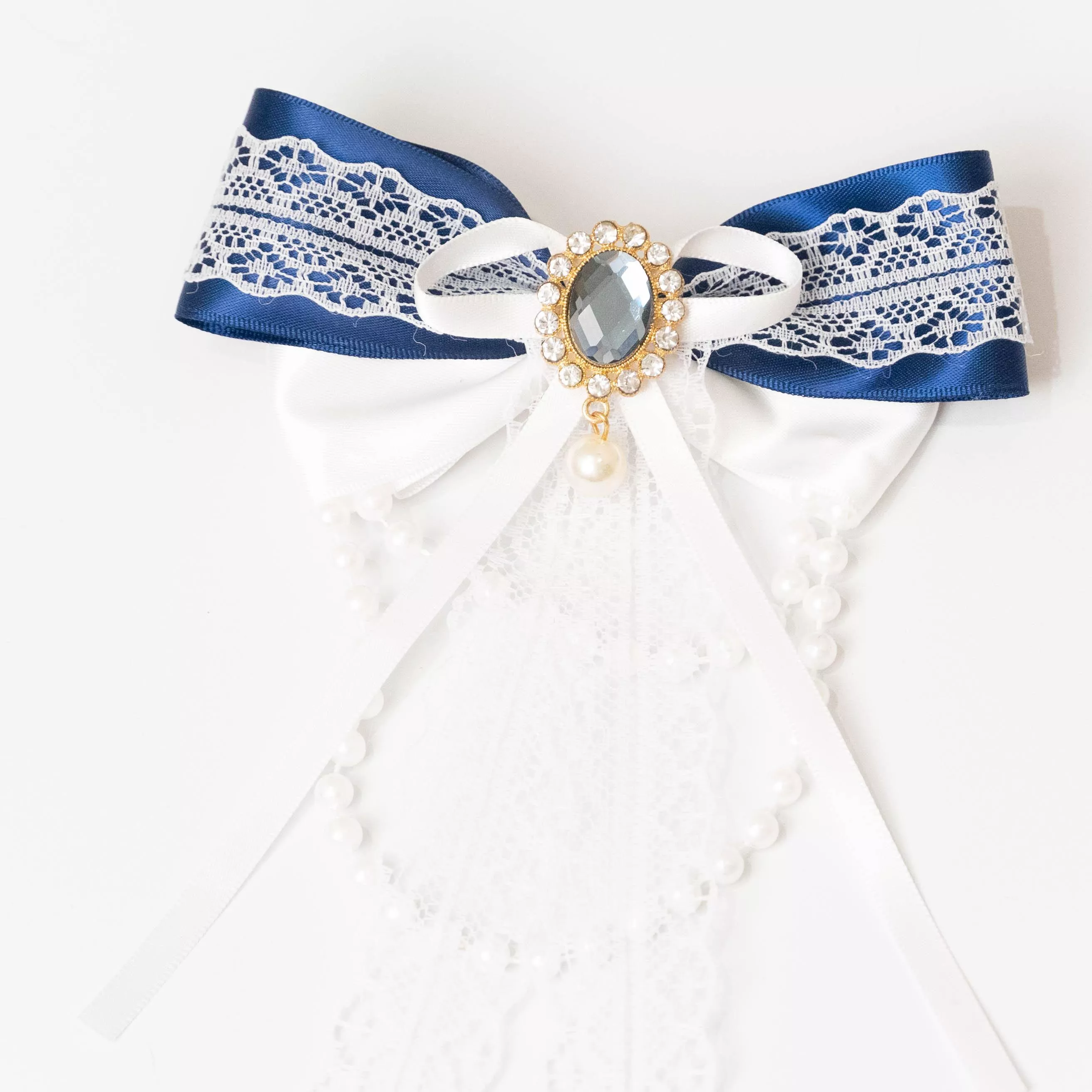 靜緞垂語（深藍）｜茉紡 手作飾品