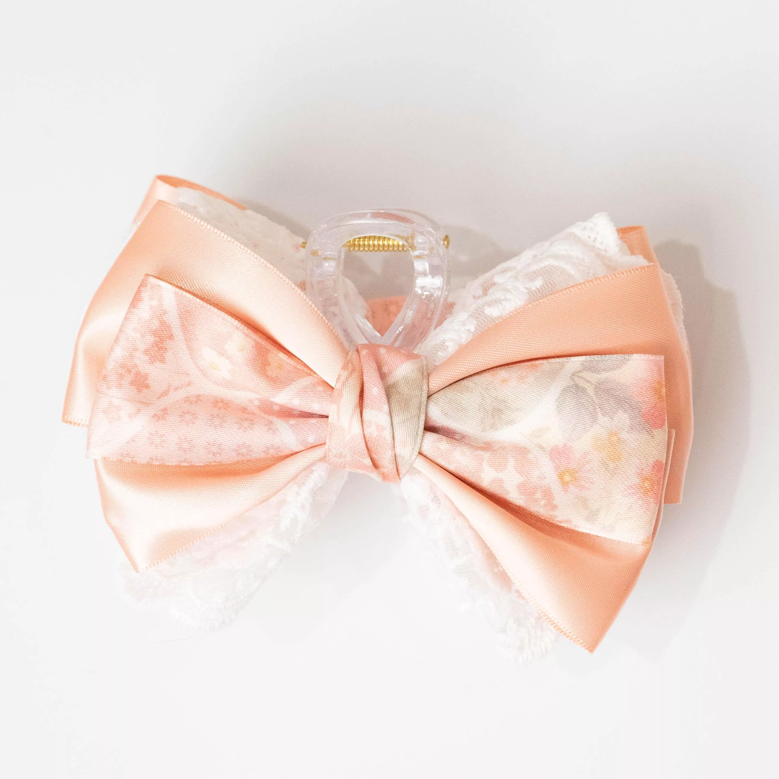 柔曦花語｜柔霧粉 ｜茉紡 手作鯊魚夾