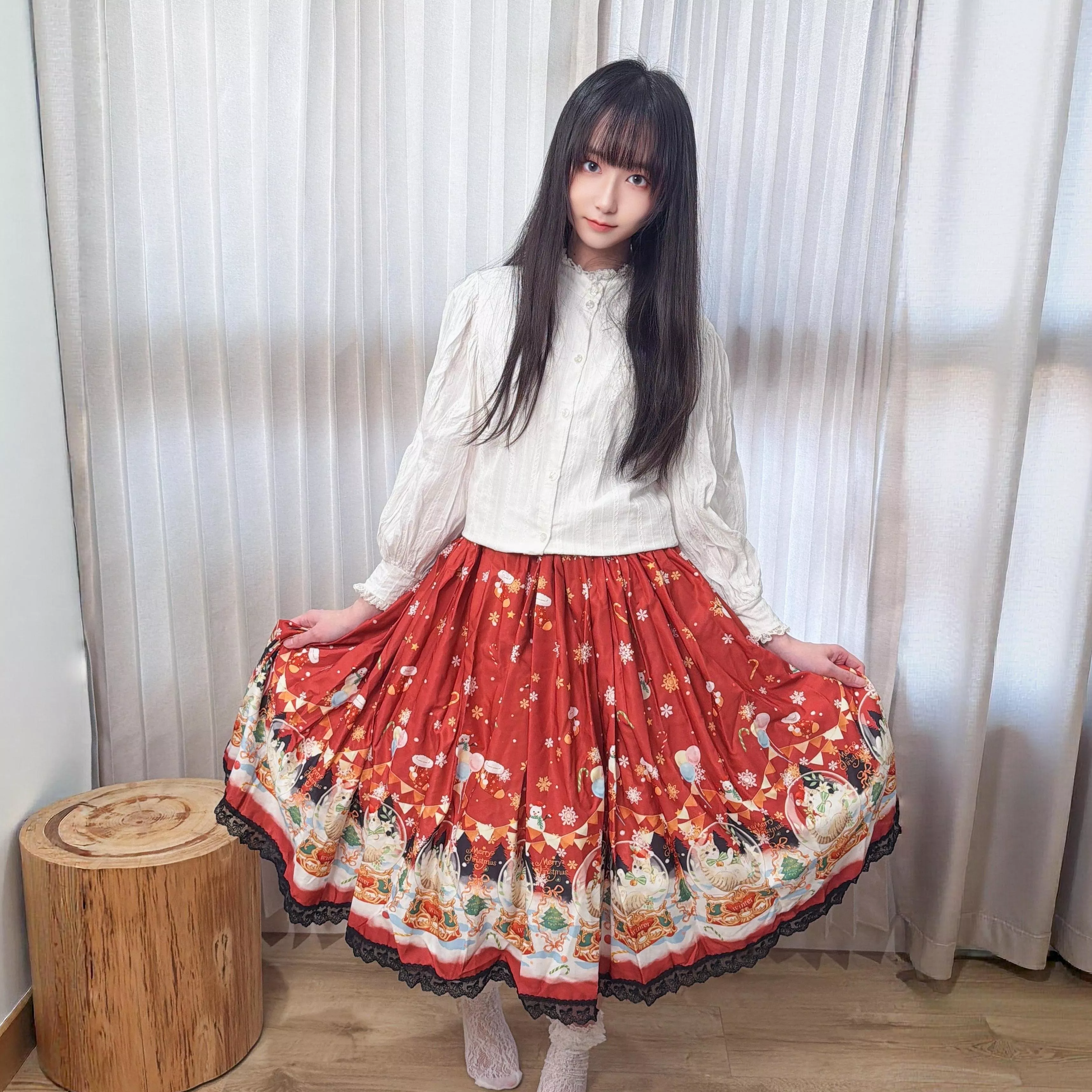 聖誕水晶貓-紅｜茉紡 手作SK