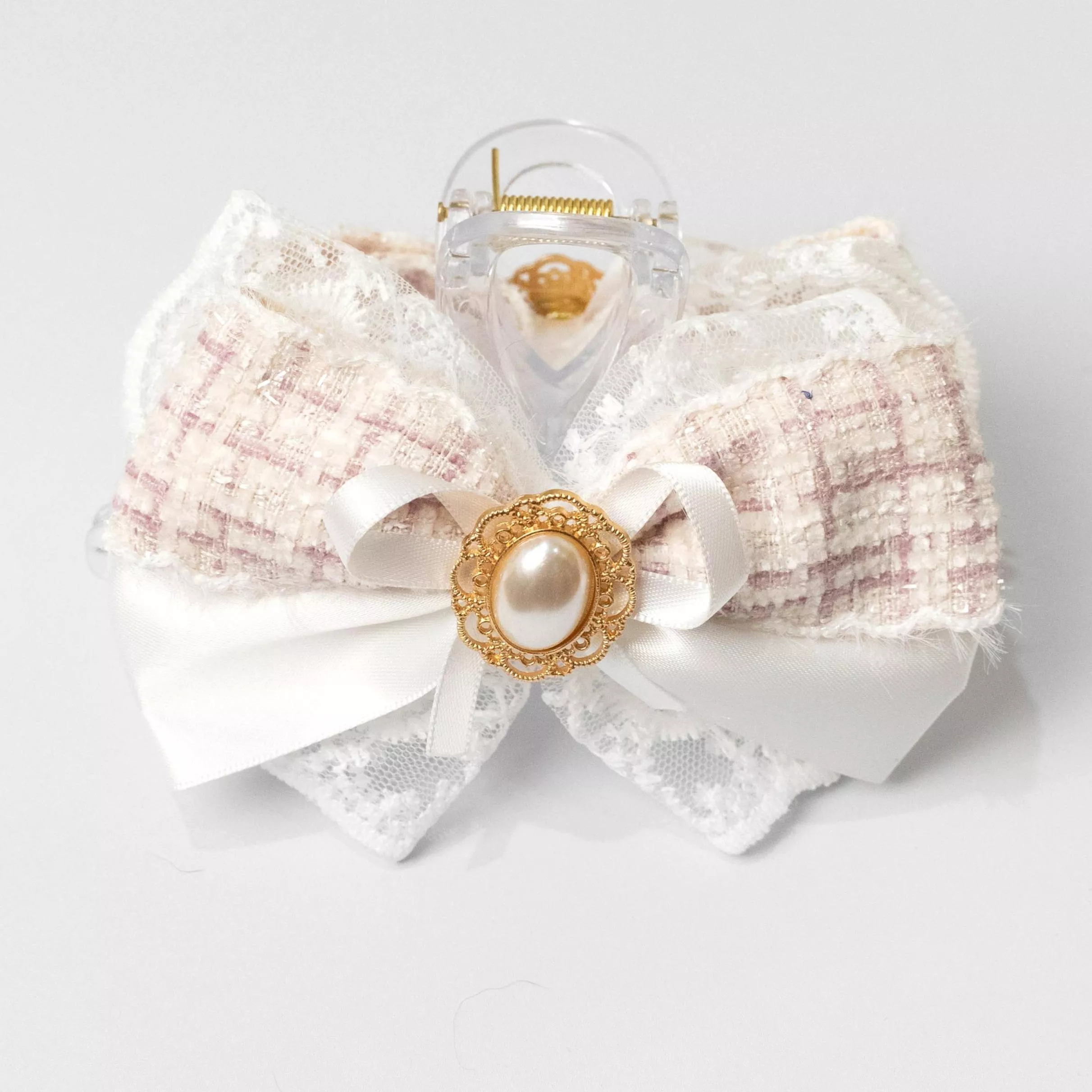 織光花語 （紫粉珍） ｜茉紡 手作鯊魚夾