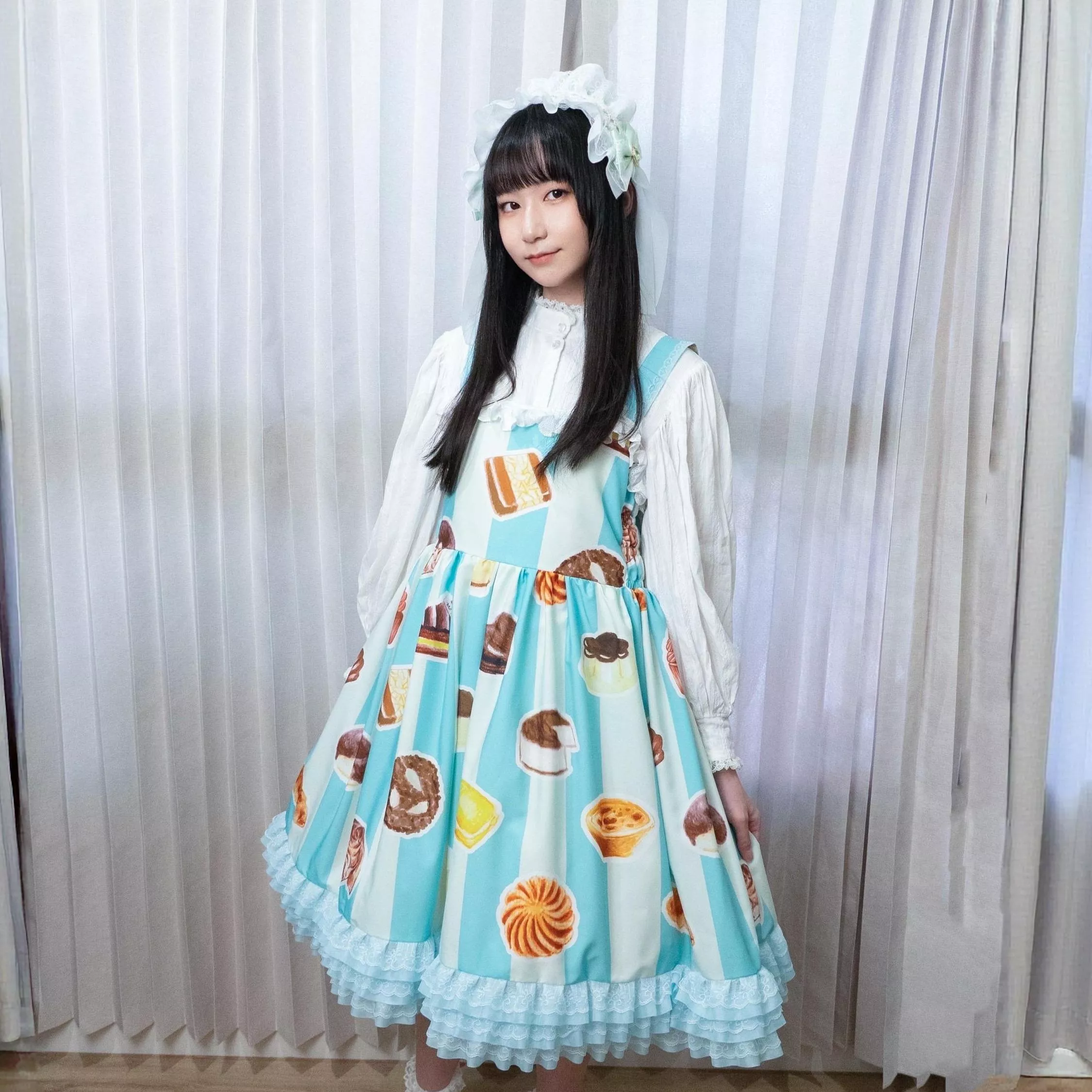 日常序列（藍）｜茉紡原創印花 Lolita JSK