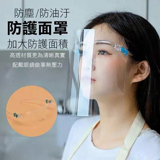鏡架式透明防護面罩