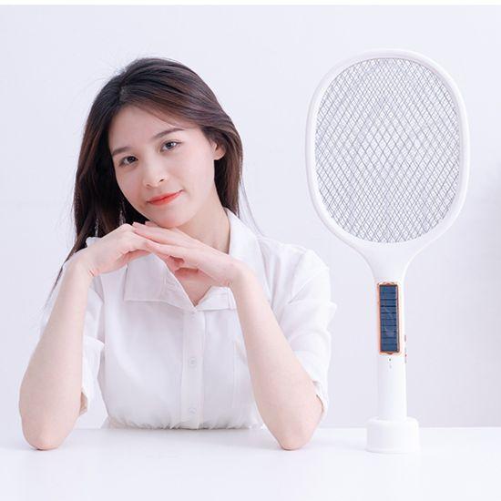 【防蚊用品】太陽神直立式二合一電蚊拍 ( 太陽板充電功能 )