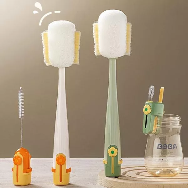 五合一多功能洗杯刷 ( 家用水杯 保溫杯刷 奶瓶奶嘴刷 吸管刷 杯口杯蓋清潔刷 刷子 清潔刷 縫隙刷 杯刷 )