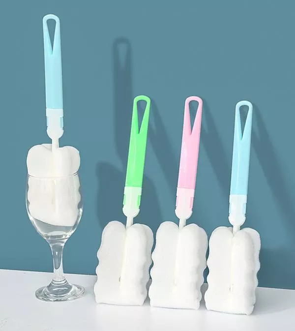 可拆式長柄海綿杯刷神器 ( 保溫杯清洗刷 玻璃杯刷 奶瓶清潔刷 )