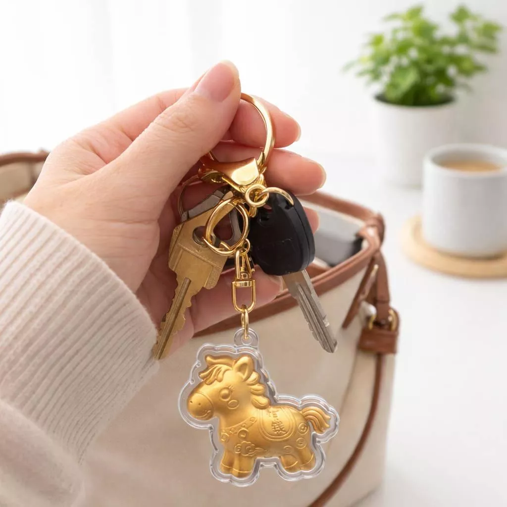 【2026年 丙午年】招財金馬鑰匙圈 / 掛飾繩 馬上有錢