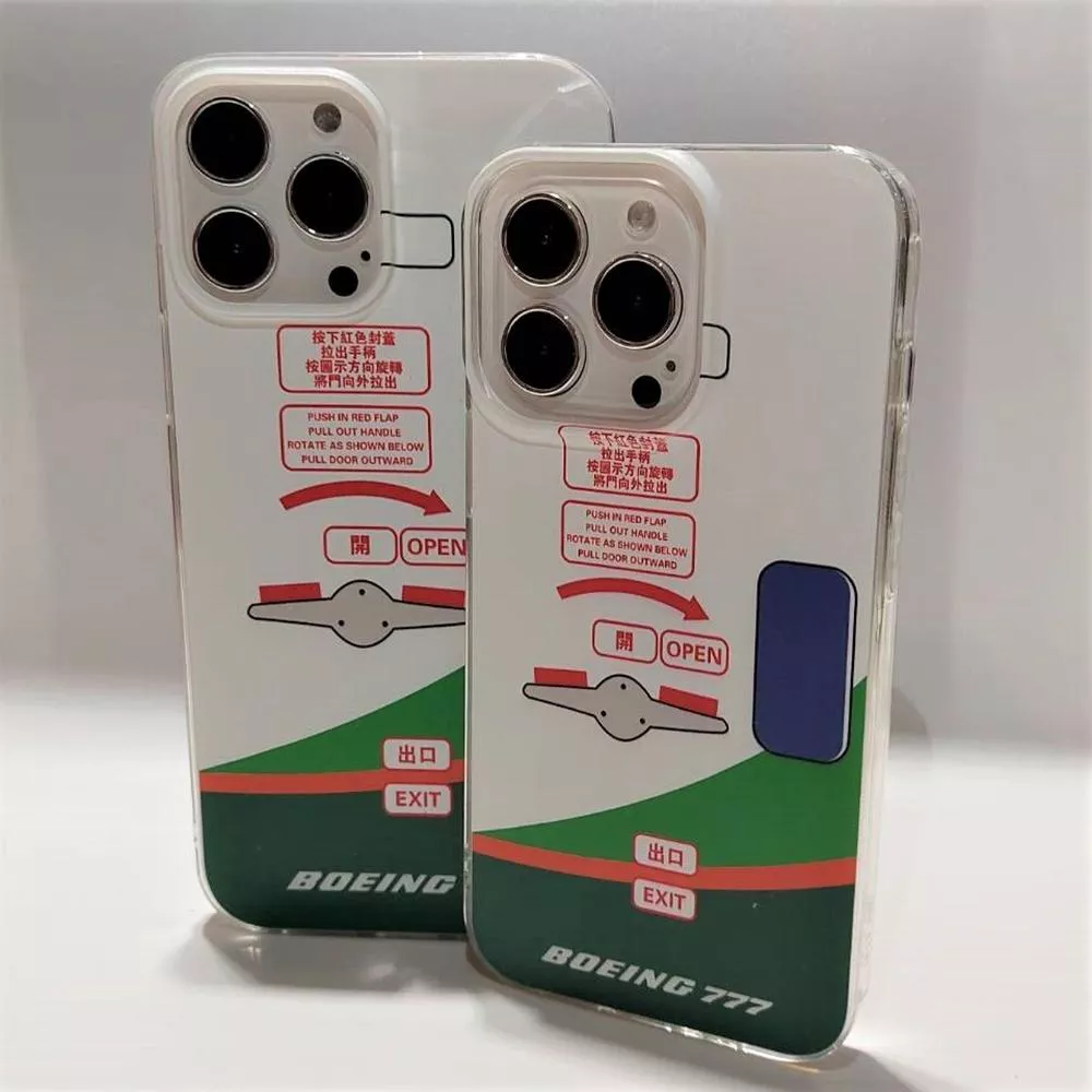 iPhone【透明白軟殼】777 完美比例、航空迷必收藏手機殼