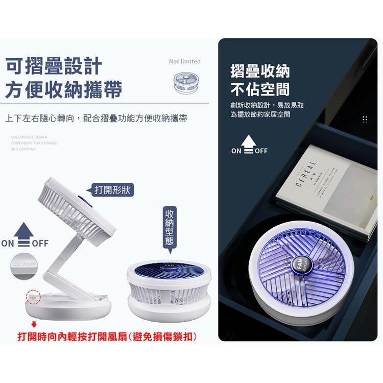 《現貨 一機多用循環扇》吊掛/壁掛/桌扇 多角度調節 摺疊風扇 充電風扇 多功能風扇 電扇s1【VR040734】