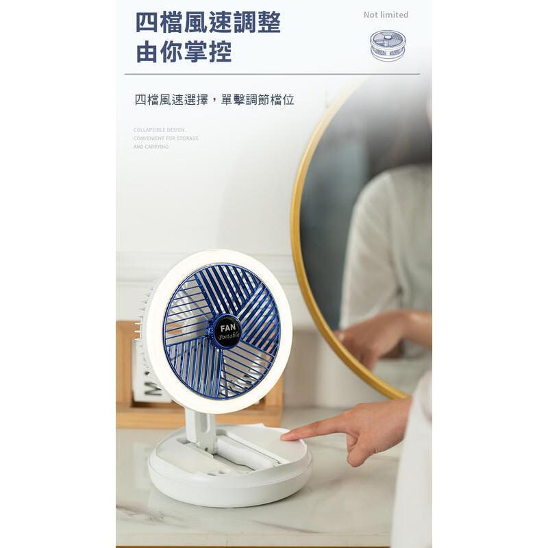 《現貨 一機多用循環扇》吊掛/壁掛/桌扇 多角度調節 摺疊風扇 充電風扇 多功能風扇 電扇【VR040734】