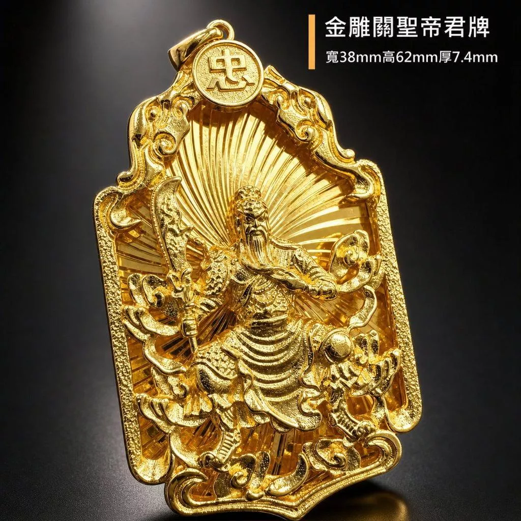 金雕關聖帝君牌│單墜子【GN105】
