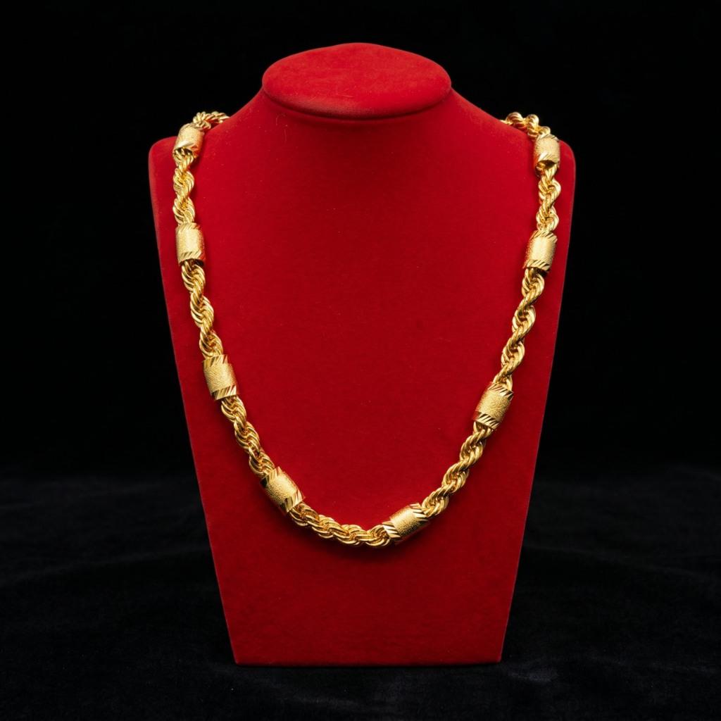 鑽沙麻花3.5兩│8mm│金包銀【GN106】