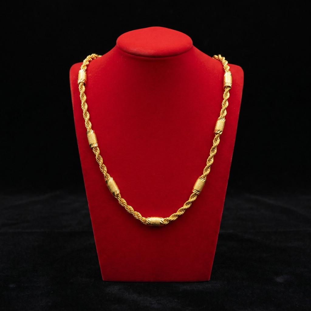 鑽沙麻花2兩│6mm│金包銀【GN106】