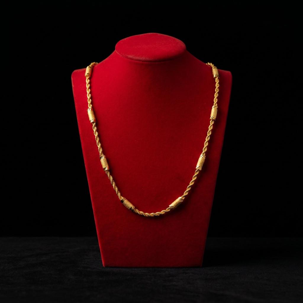 鑽沙麻花1兩│4mm│金包銀【GN106】