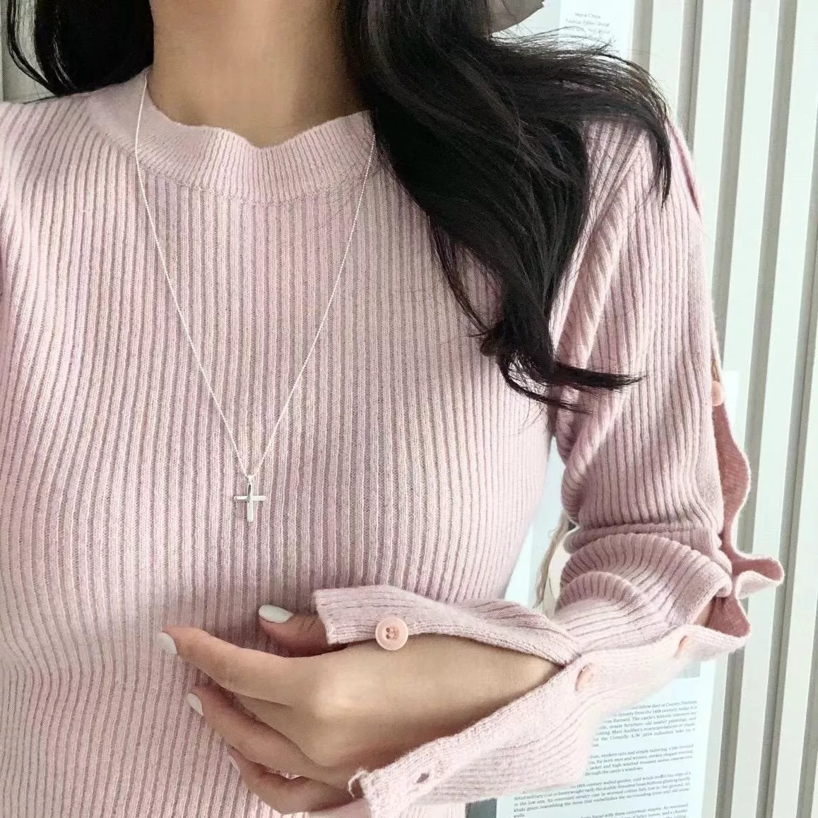 【WEI JEWELRY 】十字架長毛衣鍊