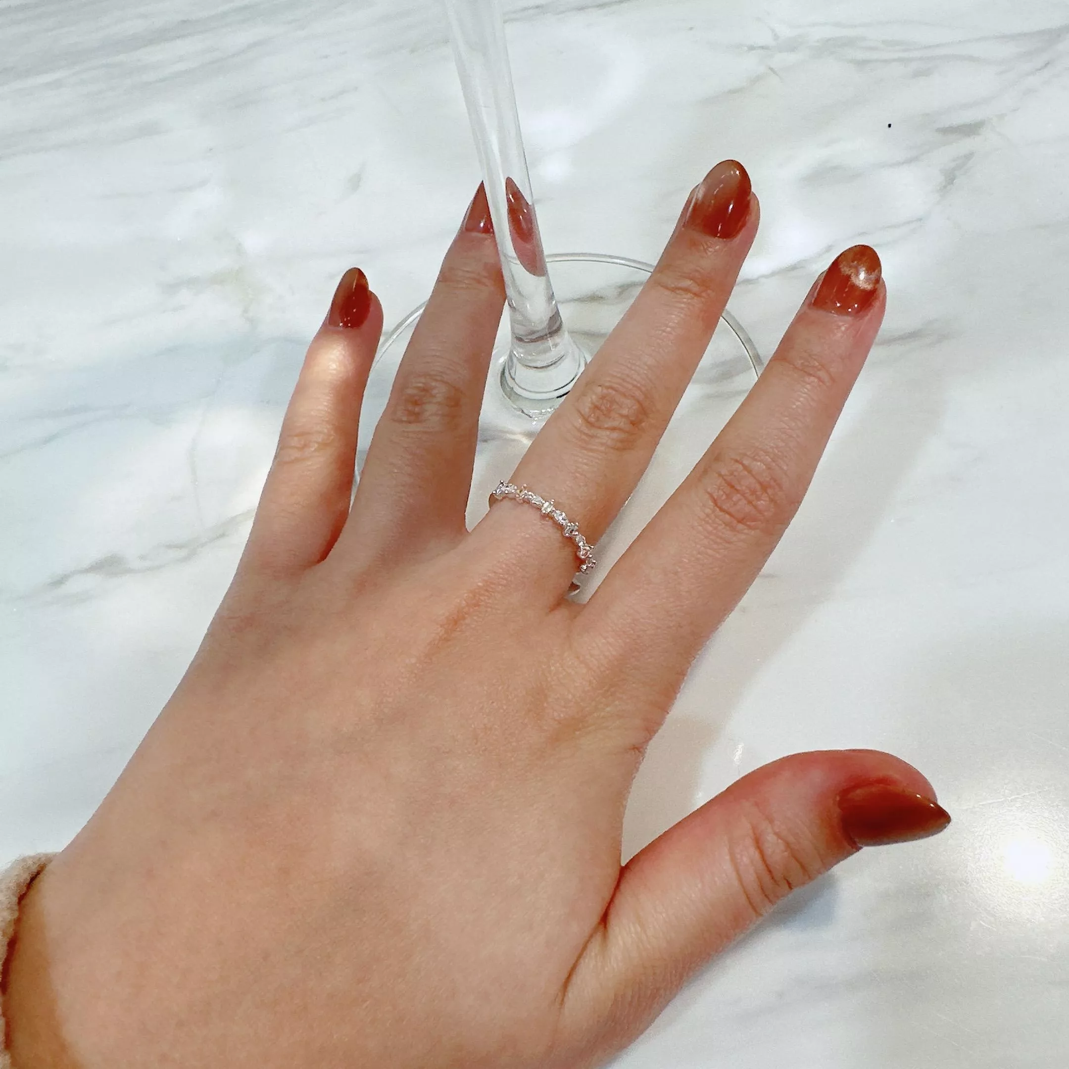 馬眼長方鑽排戒