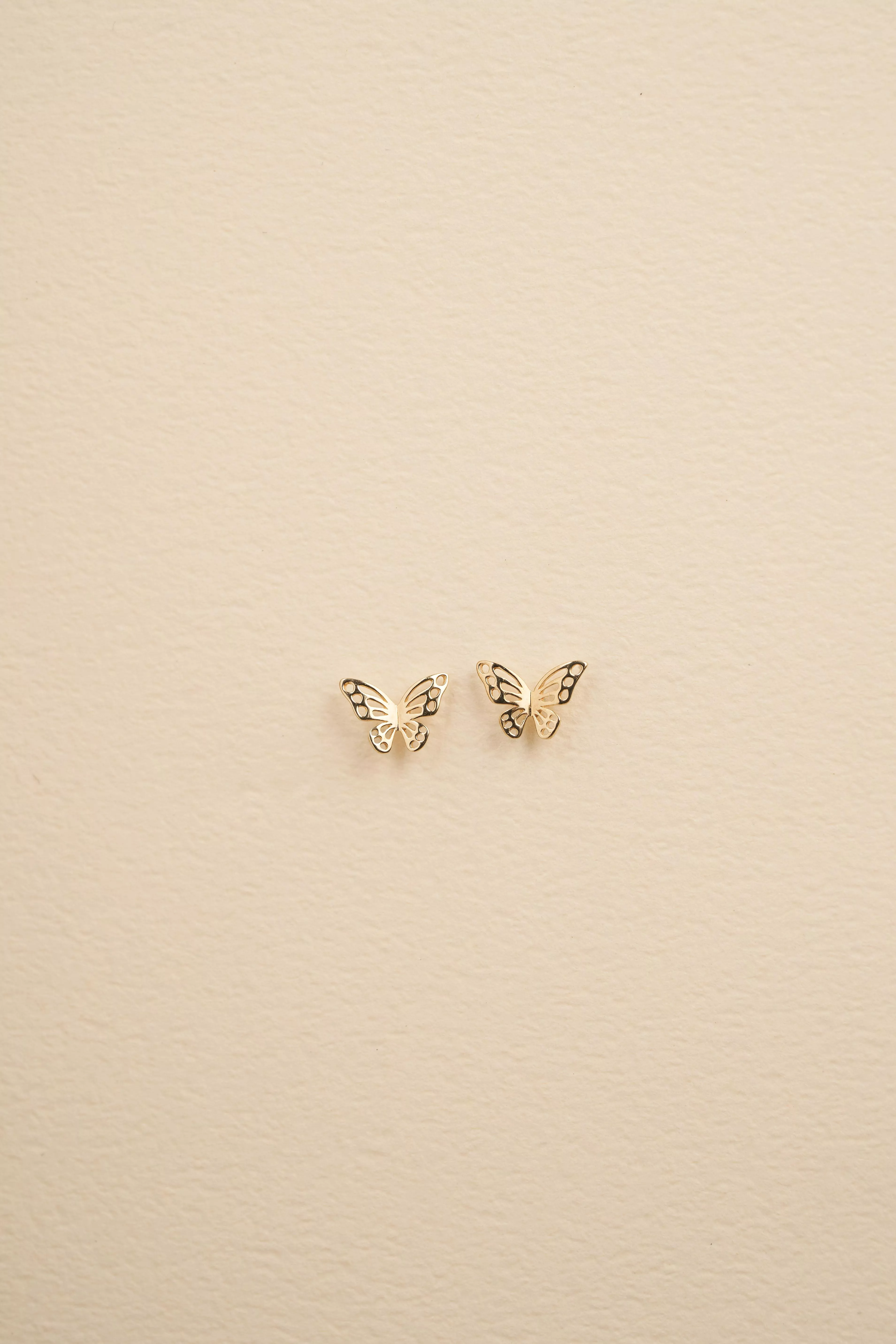 【雙11優惠】蝶夢-日本蝴蝶K金耳環