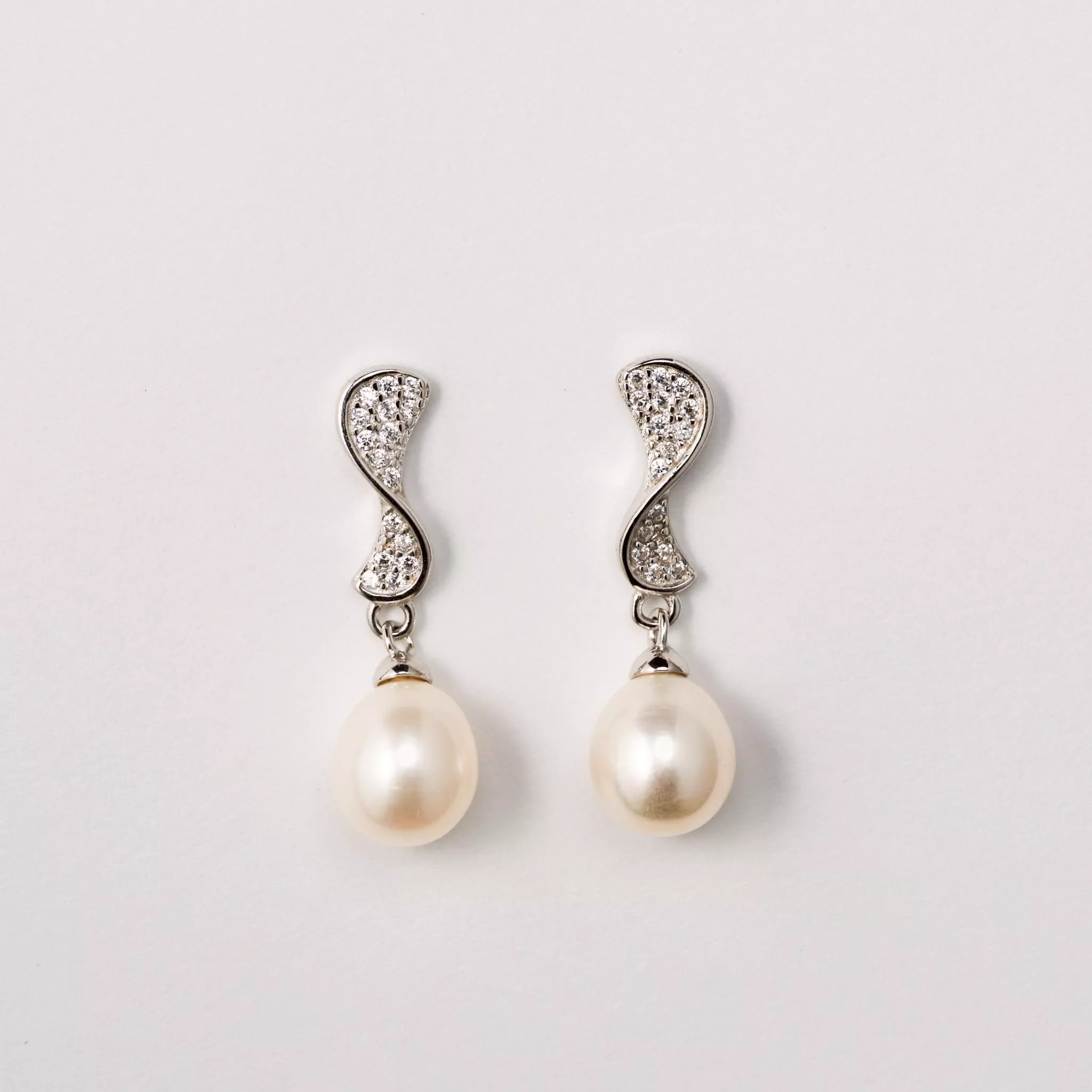 柔影之舞 天然淡水珍珠耳環