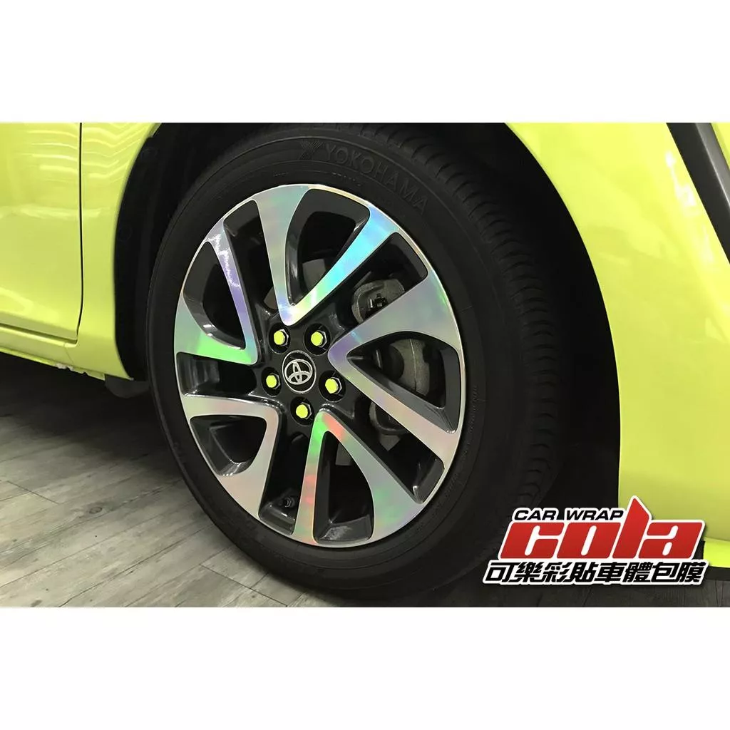 【可樂彩貼】TOYOTA SIENTA  雷射輪框貼 / 燻黑燈膜