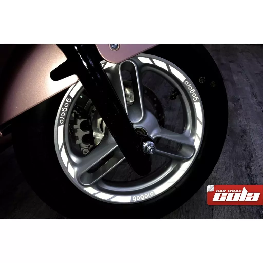 【可樂彩貼】GOGORO 原廠12吋專用 / 外圈輪框造型貼 / 反光/雷射(一車份)