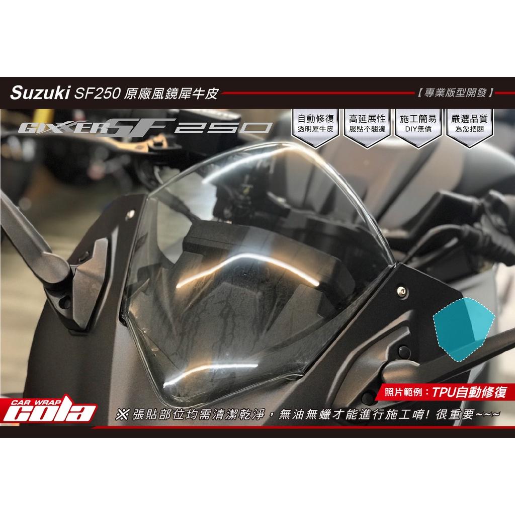 【可樂彩貼】SUZUKI GIXXER SF250 風鏡 / 改色燻黑 / TPU犀牛皮 / 版型貼
