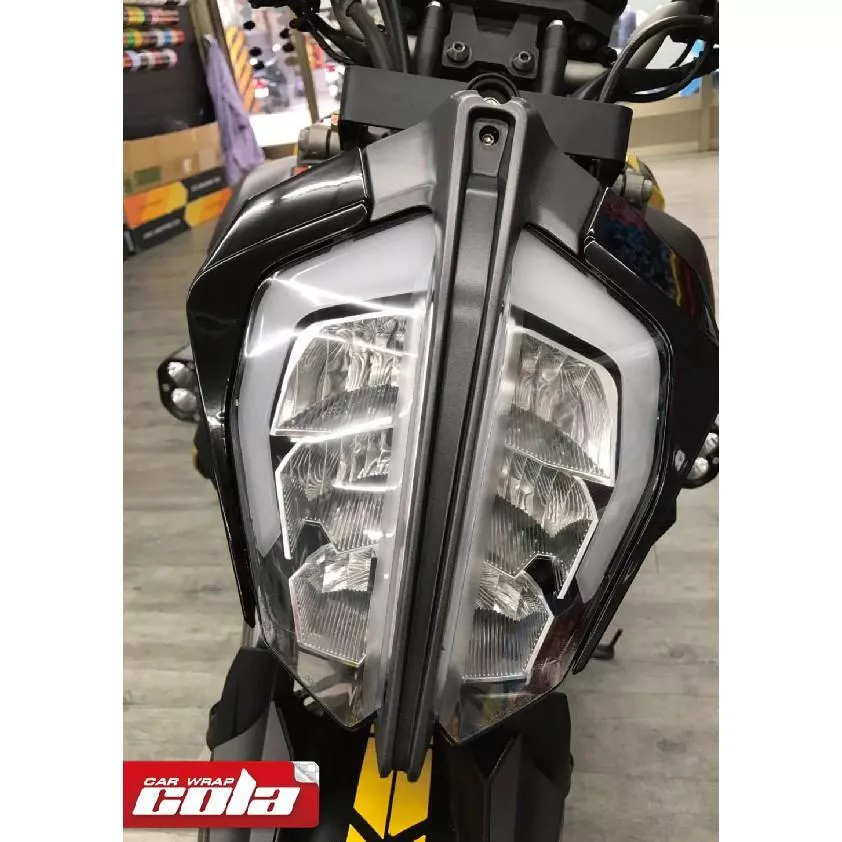 【可樂彩貼】KTM DUKE 390 大燈TPU保護貼-儀表透明-改色