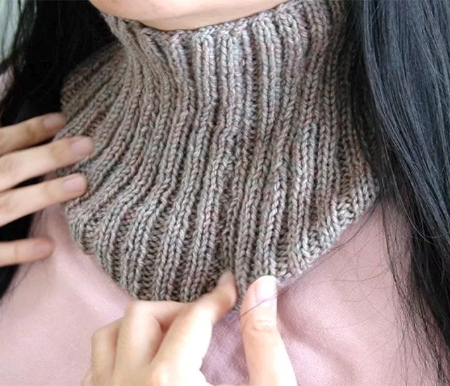 油畫質感桔梗紗高筒圍脖