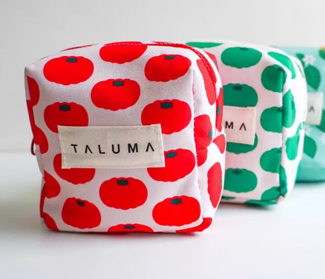 車輪茄印花｜帆布方形零錢包（2色）